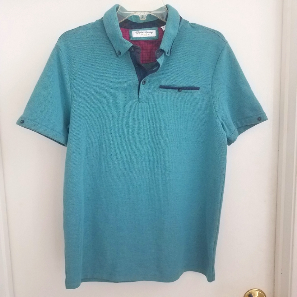 English Laundry Mens Short Sleeve Polo Shirt Size Medium